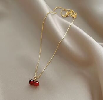 Cherry Earrings And Necklace Set, 5 of 5