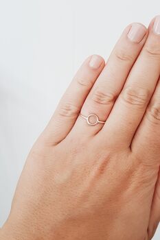 Sterling Silver Circle Ring, 5 of 9