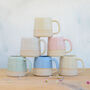 Handmade Stone Ceramic Mug Pastel Colours, thumbnail 1 of 7