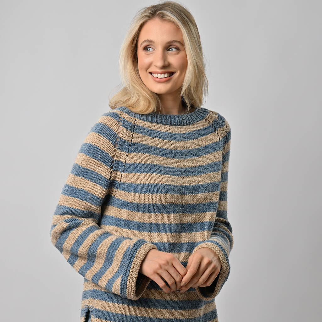 Rosie Striped Jumper Knitting Kit By Wool Couture | notonthehighstreet.com