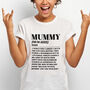 Mummy Funny Dictionary Meaning Definition T Shirt, thumbnail 3 of 3