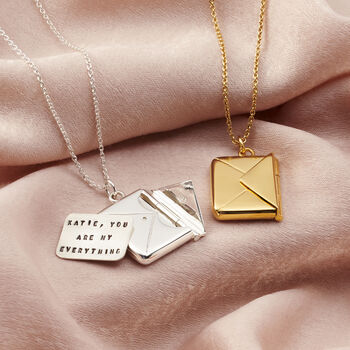 Personalised Little Message Envelope Necklace, 8 of 12
