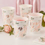 Rose Gold Foiled Floral Team Bride Paper Cups, thumbnail 1 of 3