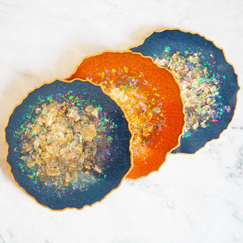 Iridescent Geode Resin Coasters, 12 of 12