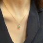 9ct Gold Lab Grown Emerald Pendant, thumbnail 4 of 4