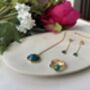 Jada Green Onyx Gemstone Drop Earrings, thumbnail 3 of 4