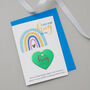 Personalised Bright Rainbow 'Well Done' Hug Token, thumbnail 1 of 6
