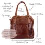Large Leather Tote Bag, Brown, thumbnail 6 of 6
