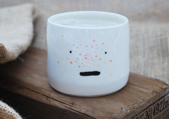 'Freckles' Handmade Ceramic Flat White Cup, 2 of 2
