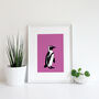 African Penguin Print On Pink, thumbnail 3 of 5