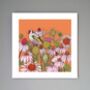 'Goldfinch And Coneflowers' Print, thumbnail 1 of 3