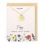 August Poppy Birth Flower Necklace Card, thumbnail 2 of 4