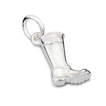Welly Boot Personalised Silver Charm, 5 of 9