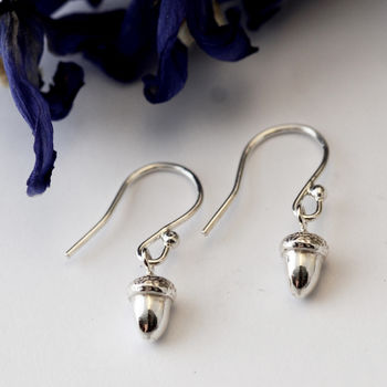 Acorn Earrings In Sterling Silver, 2 of 12