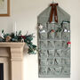 Personalised Green Gingham Advent Calendar Velvet Bow, thumbnail 1 of 10