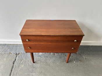 1960s Mid Century Vintage Petite Chest Of Drawers, 2 of 8