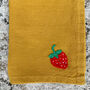 Bespoke Embroidered Fruit Linen Napkin, thumbnail 2 of 9