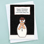'Christmas Snowman' Personalised Christmas Card, thumbnail 1 of 3