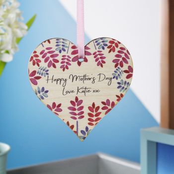 Happy Mother's Day Floral Heart Hanging Decoration, 3 of 6