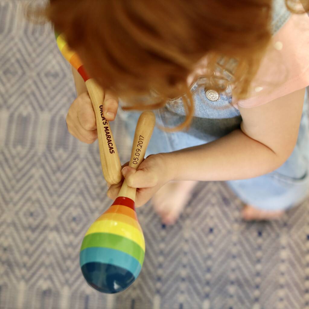 Image of Personalised Wooden Maracas