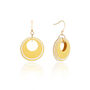 Yellow And White Circular Earrings, thumbnail 1 of 7