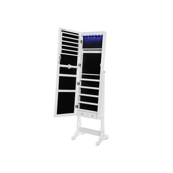 Lockable LED Lighting Mirrored Jewellery Cabinet, 4 of 6