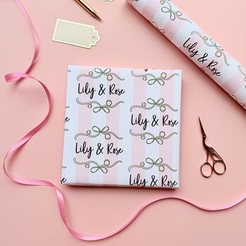 Personalised Striped Wedding Paper, 3 of 4