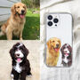 Custom Watercolour Pet Portrait Phone Case, thumbnail 8 of 9