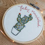 Embroidered Mexican Fiesta Christmas Cactus Decoration, thumbnail 1 of 3