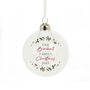 Personalised Christmas Glass Bauble Hanging Decoration, thumbnail 5 of 5