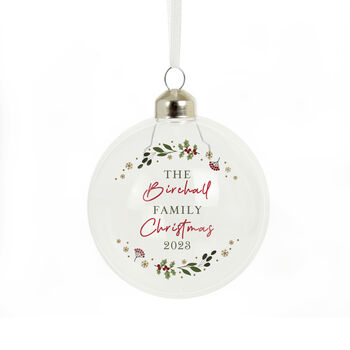 Personalised Christmas Glass Bauble Hanging Decoration, 5 of 5