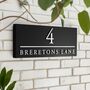 Personalised House Sign With Parallel Line, thumbnail 2 of 9