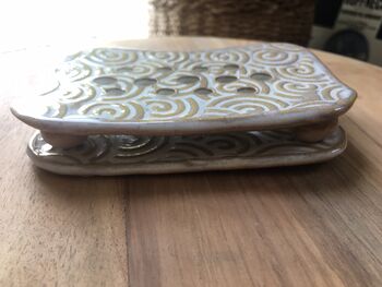 Handmade Ceramic Soap Dish With Matching Tray, 11 of 12