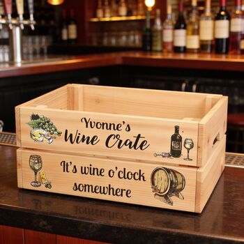Personalised White Wine Lover Gift Crate, 2 of 5