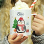 Personalised Christmas Penguin Plastic Mug – Perfect For Children’s Christmas Drinks, thumbnail 4 of 5