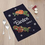 Personalised Christmas Clementine Tea Towel, thumbnail 1 of 6