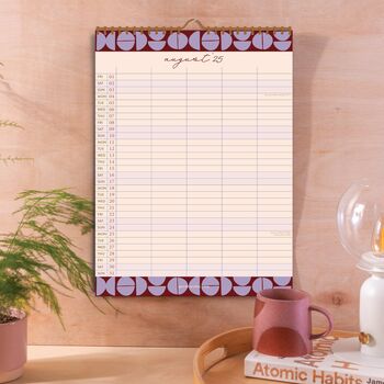 2025–2026 Academic A3 Family Planner | Boho Nouveau, 4 of 6