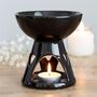 Black Deep Bowl Oil Burner And Wax Warmer, thumbnail 1 of 4