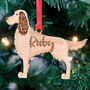 Personalised Irish Setter Wooden Dog Xmas Decoration, thumbnail 6 of 7