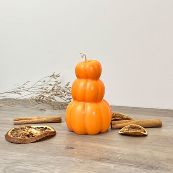 Orange Pumpkin Halloween Decoration Candle, 8 of 8