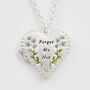 Silver Forget Me Not Heart Locket Necklace, thumbnail 3 of 9