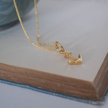 Anchor Necklace In Silver Or Gold, 3 of 5