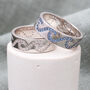 Sterling Silver And Crystal Wave Ring, thumbnail 2 of 8