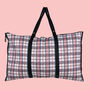 Eco Tartan Billow Bag Pillow Pannier, thumbnail 5 of 9