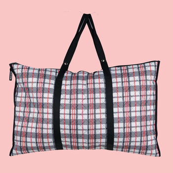 Eco Tartan Billow Bag Pillow Pannier, 5 of 9