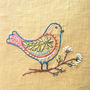 Folk Birds Stick And Stitch Embroidery Design, thumbnail 2 of 3