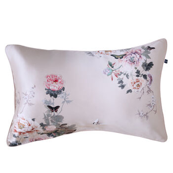 Silk Pillowcase Pink 100% Pure Soft Mulberry Silk Floral Luxury Hair Care Standard Double 50x75cm, 5 of 7