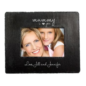 Personalised I Love You Slate Photo Frame, 2 of 2