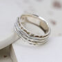Personalised Sterling Silver Triple Spinner Ring, thumbnail 4 of 8