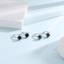 Genuine Malachite Drop Earrings In Sterling Silver, thumbnail 4 of 10